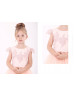 Peach Lace Tulle V Back Flower Girl Dress